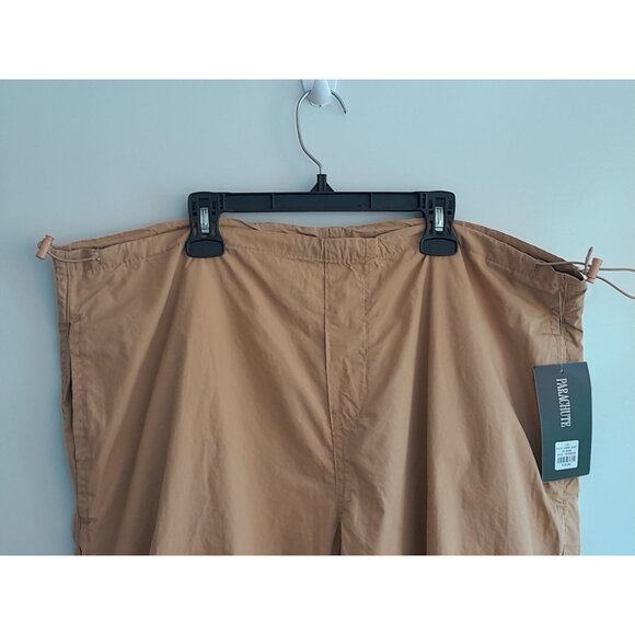New Refuge Retro Slouchy Oversized Grunge Parachute Pants Light Cinnamon Size L - Picture 2 of 9